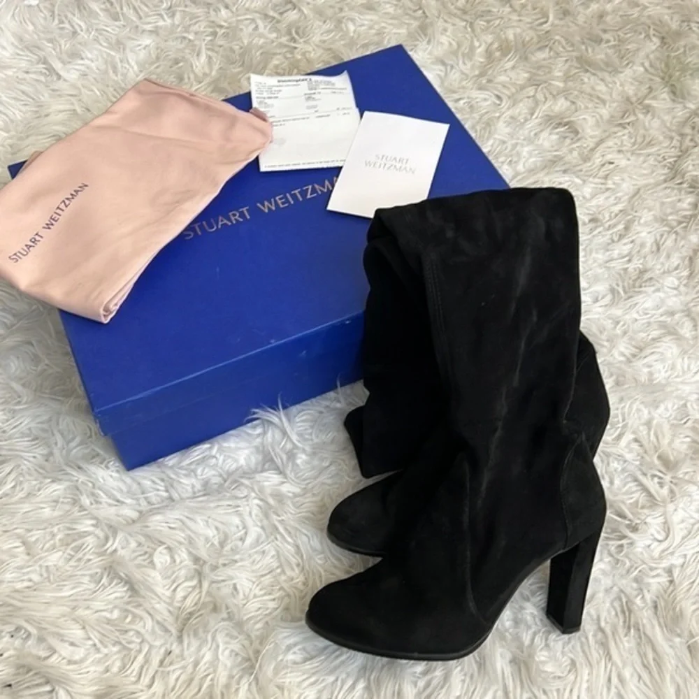 STUART WEITZMAN‎ BLACK OVER THE KNEE BOOTS